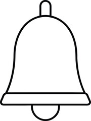 Fototapeta premium bell icon outline vector illustration on transparent background
