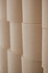 stack of toilet roll papers 