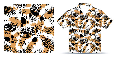 Contemporary Graphic Hand-Drawn Brush Strokes Create A Seamless Vector Pattern Background, dynamic wallpaper background texture. T-shirt.