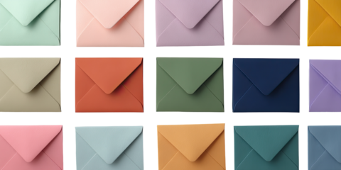 Colorful Envelopes in a Grid Pattern (1)
