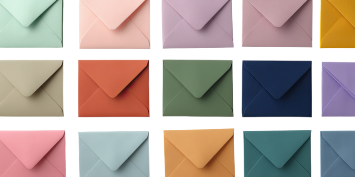 Colorful Envelopes in a Grid Pattern (1)