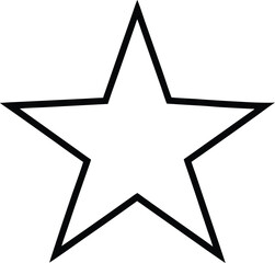 star icon outline vector illustration on transparent background