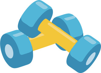 Fitness dumbbells exercise equipment vector illustration for gym workout and healthy lifestyle