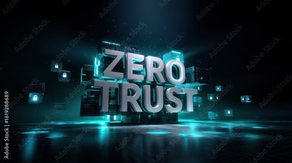 Poster futuristic digital representation of 