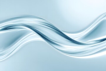 Naklejka premium Abstract light blue background with blurred, flowing waves in shades of white and grey