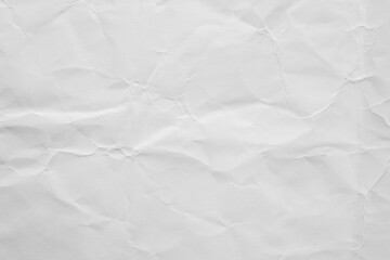 Abstract white crumpled and creased recycle paper texture background