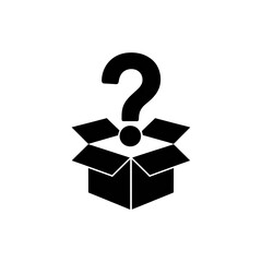 Mysterious Question Mark Inside an Open Box Concept of Uncertainty and the Unknown