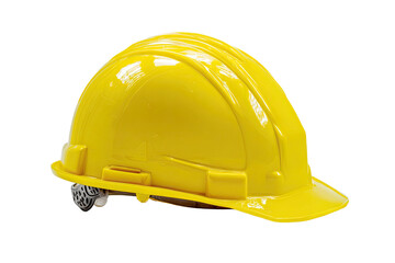 Bright yellow safety helmet, angled view (1)