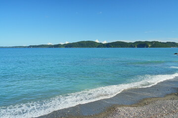 海岸から見る綺麗な海