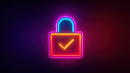 Zero Trust Concepts. Neon padlock graphic symbolizing security and protection in a digital world.