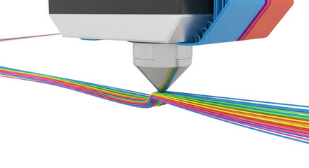 High Quality Colorful 3D Printing Filament PNG