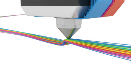 High Quality Colorful 3D Printing Filament PNG