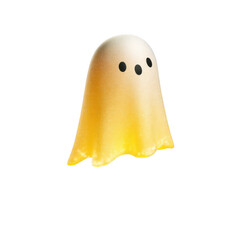 Playful ghost icon with gradient isolated on a transparent background cute friendly