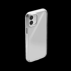 Sleek transparent phone case mockup isolated on a transparent background technology