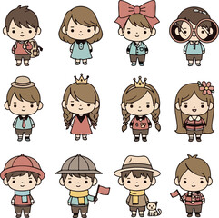 Cartoon Characters: A Diverse Collection of Cute Avatars