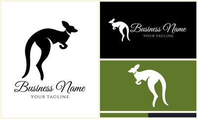 Kangaroo Logo Design Variations. (5)