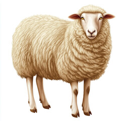 Fototapeta premium a sheep with fluffy wool