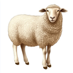 a sheep with fluffy wool