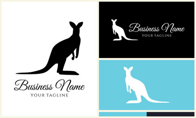 Kangaroo Logo Design Variations. (2)