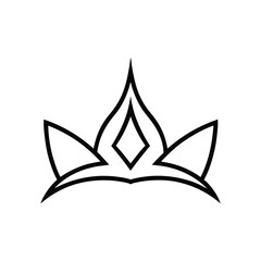 Fototapeta premium tribal crown line art