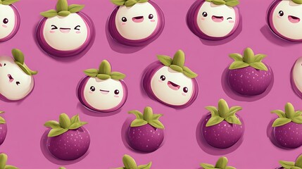 Whimsical Collection of Colorful Fruit with Playful Faces and Eyes Creating a Joyful and Fun Atmosphere