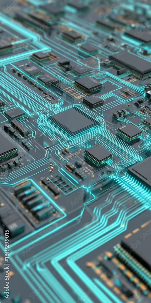 Poster electronic circuit board with processor
