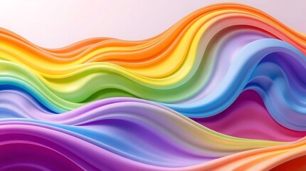 abstract multicolored background with smooth lines, 3d render.