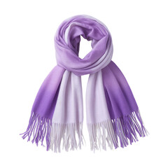 Purple and white ombre shawl with fringe