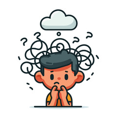 Mental Health Concept – Overthinking and Anxiety