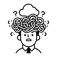 Mental Health Concept – Overthinking and Anxiety