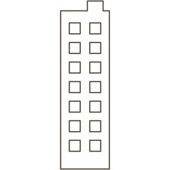 Building Monoline Vector