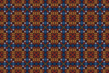 Seamless Background Luxury Art Textile Interior Perspective Fabric Symmetric Cloth Wallpaper Texture Template Tile Digital Design Endless Shape Graphic Visual Decoration Geometric Fashion Pattern.