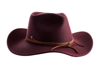 Burgundy cowboy hat, angled view (1)