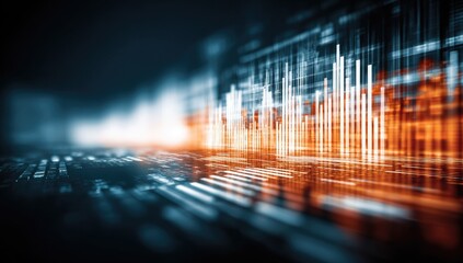 Abstract financial data visualization