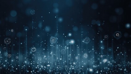 Abstract digital background.  Dark blue, light blue, and white elements create a futuristic, textured design