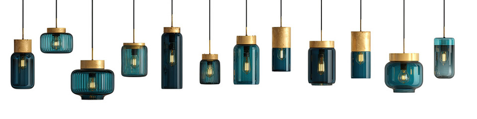 Teal Glass Pendant Lights