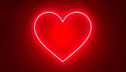 Radiant red heart illuminated against a saturated crimson backdrop conveys warmth and affection