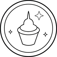 vector illustration of a cupcake