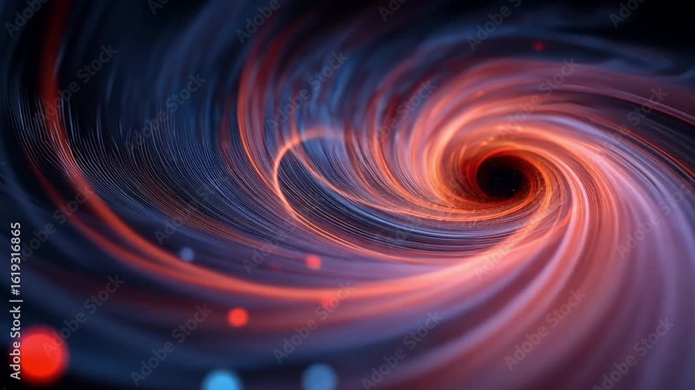 Poster mesmerizing swirl of vibrant colors creates captivating cosmic vortex, evoking mystery and depth in 