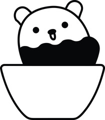 panda bear with a blank sign