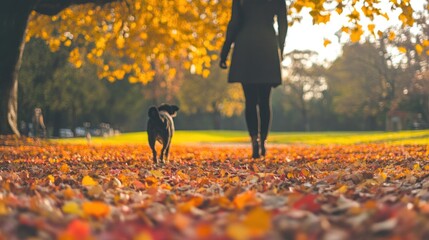 Autumnal park walk