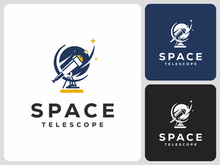 space telescope logo vector