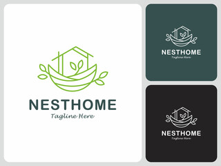 vector logo nest home