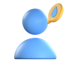 Water cooler talk 3D Icon colorful design