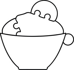 illustration of a bowl of ice cream