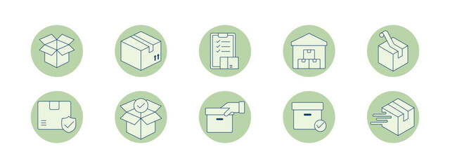 Logistics icons set. Solid vector icon. Simple flat icon. Vector illustrations.