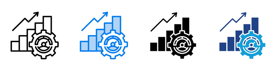 Performance icon set multiple style collection