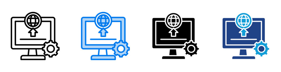 Publishing icon set multiple style collection