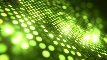 Bright green circular pattern design.