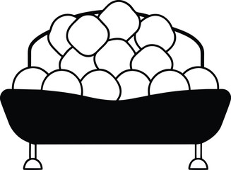 vector illustration of a tray with food